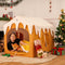 Casa de nieve navideña acogedora calidez gran casa de perros