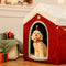 Casa de nieve de jengibre carpa mascota en grandes casas de perros desmenuzables