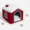 Casa de nieve de jengibre carpa mascota en grandes casas de perros desmenuzables