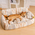 Cama nórdica y esponjosa extra acogedora y acogedora cama de perro y gato