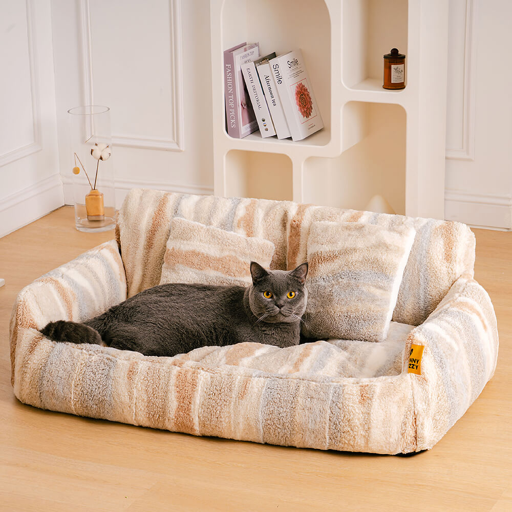 Sofá cama nórdico mullido extra grande y acogedor para perros y gatos