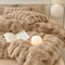 Confort hinchado Faux Faux Rabbit Fur Sedes de cama de piel