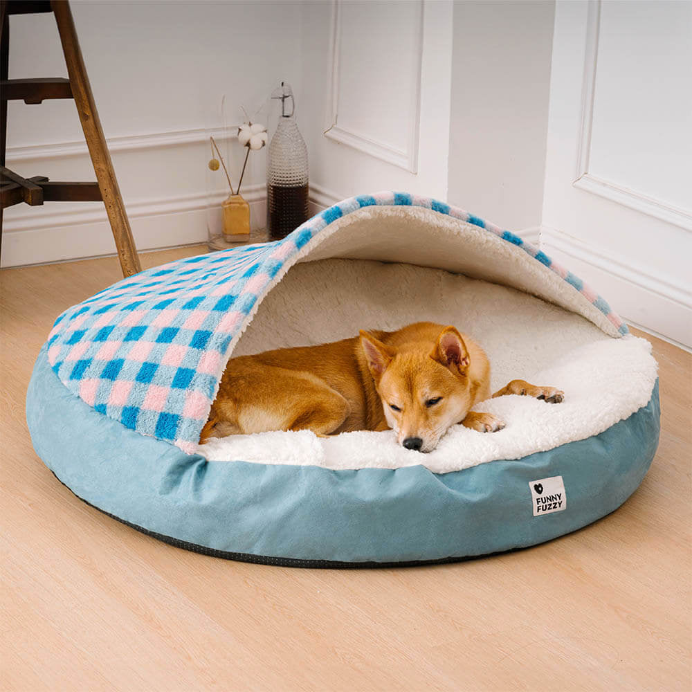 Cama nido para mascotas con dosel redondo Dream Hideaway para perros