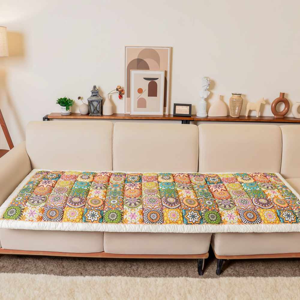 <tc>Funda protectora para sofá, Tapete de sofá de algodón con estilo de jardín</tc>