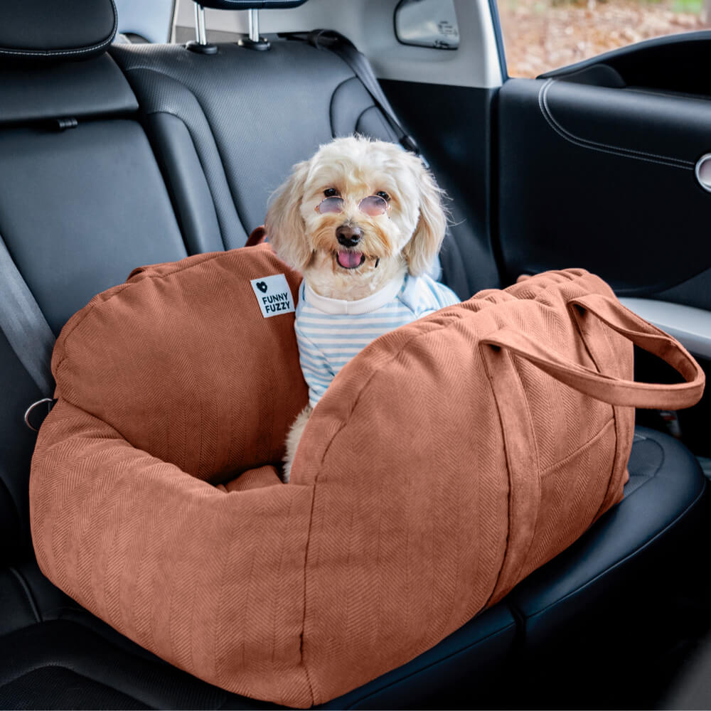 Cama de asiento de coche para perro cachorro de seguridad con refuerzo de viaje en espiga