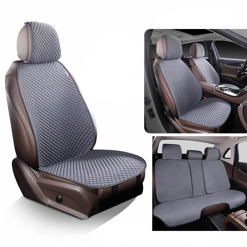 Cubierta protectora para asiento de coche, transpirable, refrescante, de seda de hielo, para asiento de coche delantero