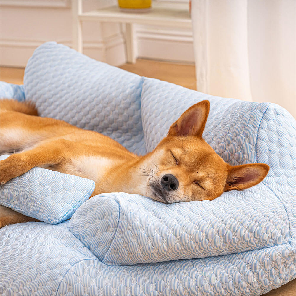 <tc>Cama para mascotas refrescante de seda de hielo, sofá cama lavable y transpirable para perros</tc>