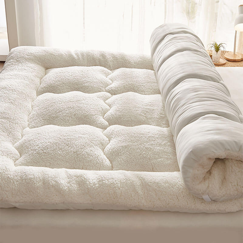 Large Cozy Lambswool Human Pet Cushion Bed
