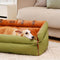Bedera de asiento de asiento para perros de cuero para perros de gran faux de lujo - Voyager urbano