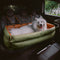 Bedera de asiento de asiento para perros de cuero para perros de gran faux de lujo - Voyager urbano