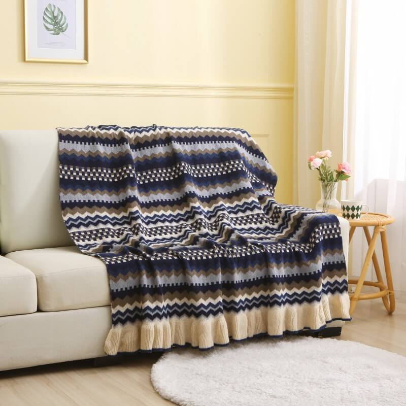 Modern Nordic Knit Blanket Multi-Functional Home Throw