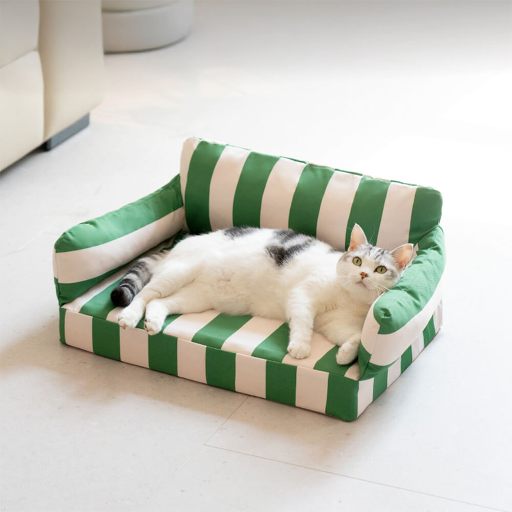 Modern Trendy Color Blocks Waterproof Orthopedic Dog Sofa Bed