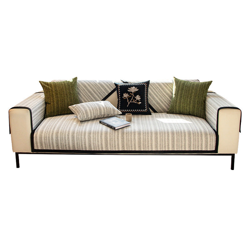 Protección moderna de muebles de tela de chenille Cubierta de sofá antideslizante