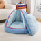 Multifunctional Semi-Enclosed Cave Dog Bed Warming Pet Bed