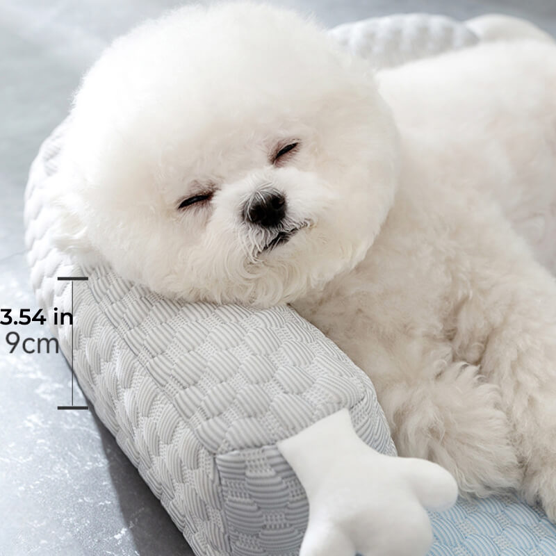 <tc>Cama para perros con protección de cuello y cama de enfriamiento natural para mascotas</tc>