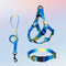 <tc>Color</tc>Arnés de pecho y cuerda de tracción para perros con gradiente de colores vibrantes - Diseño antidesgarro