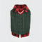 Perfect for Fall Winter Plaid Collar Cable Knit Dog Sweater Vest