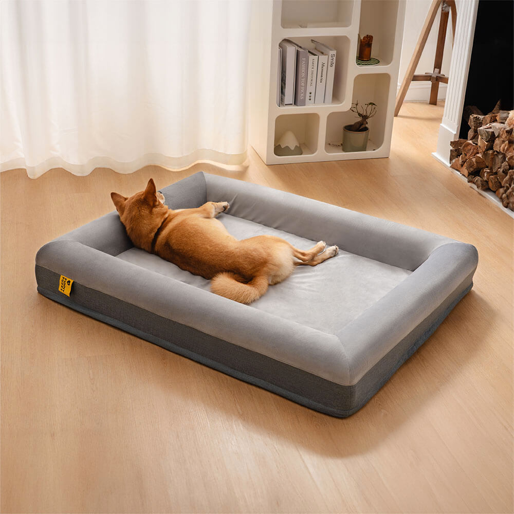 Cama ortopédica premium para perros, sueño maravilloso con cama de excavación de juego alegre