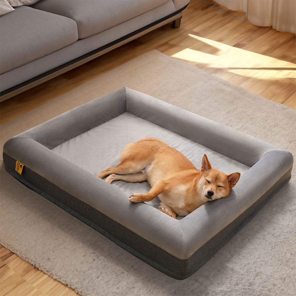 Cama ortopédica premium para perros, sueño maravilloso con cama de excavación de juego alegre