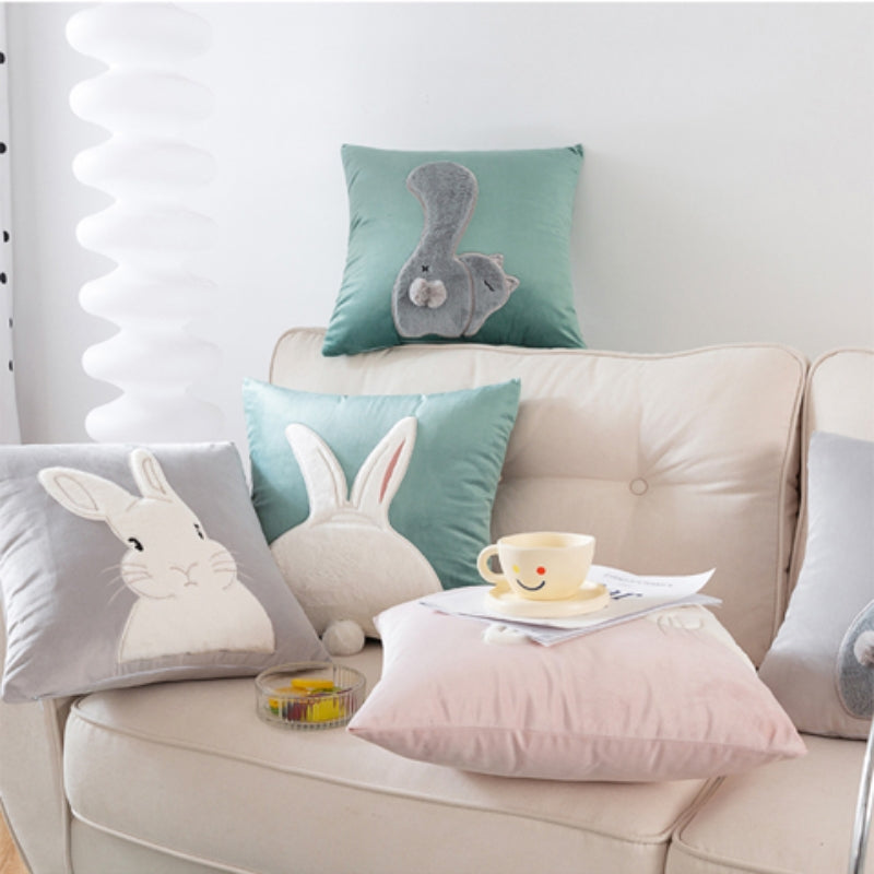 Rabbit Comfort Velvet Sofa Pillow