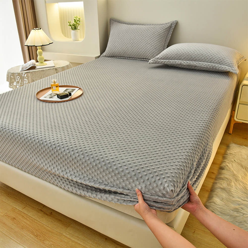 Anti-Static Cozy Massage Touch Fitted Sheet Mattress Cover