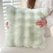 Almohada de sofá de felpa reversible suave