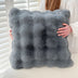 Almohada de sofá de felpa reversible suave