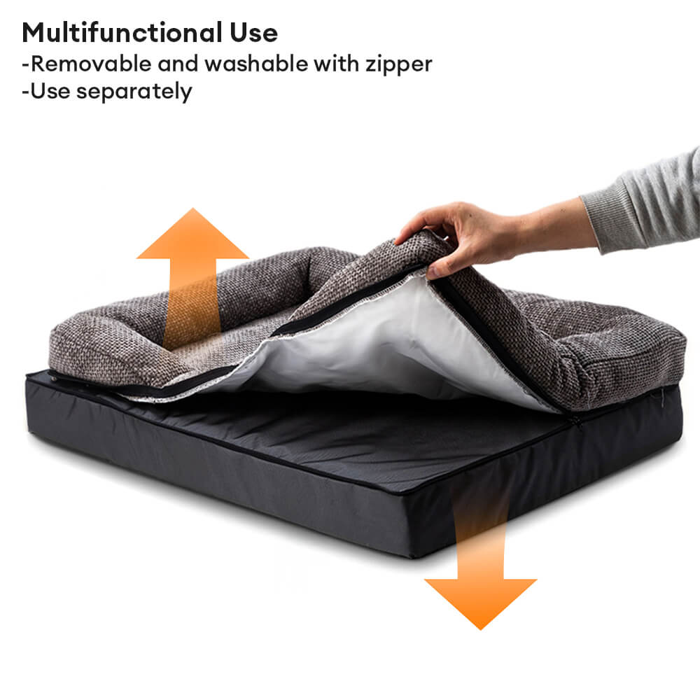 Camino acogedor y acogedor duradero ortopédico lavable y cama para perros y gatos