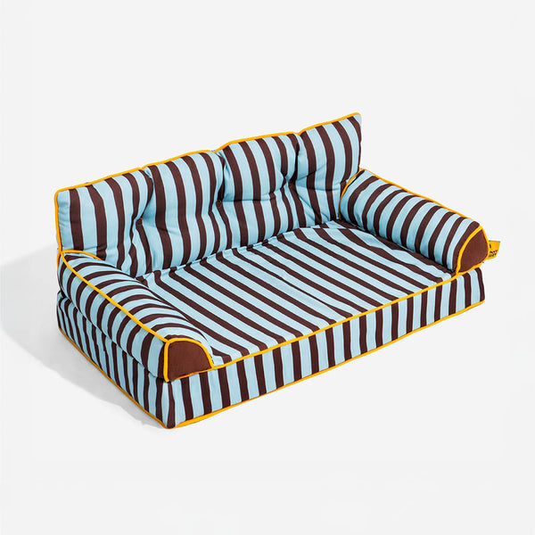 Cama de sofá de perros plegable de perros plegable impermeable de rayas - siesta soleada