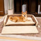 Cama de perros ergonómica de perros ergonómica elegible y expansible - Patillas tranquilas
