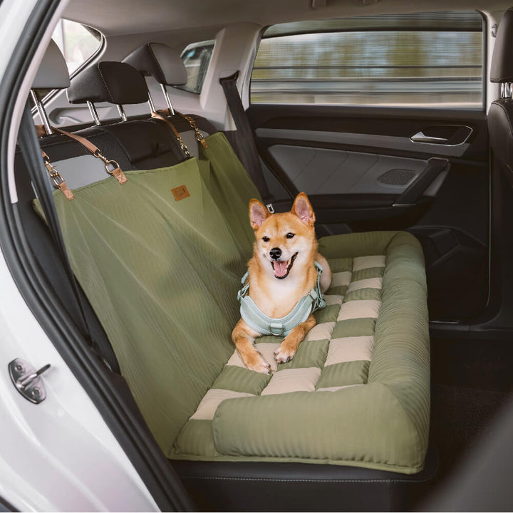 Travel Bolster Seguridad asiento trasero Bed de asiento para perros grandes - salón de ajedrez