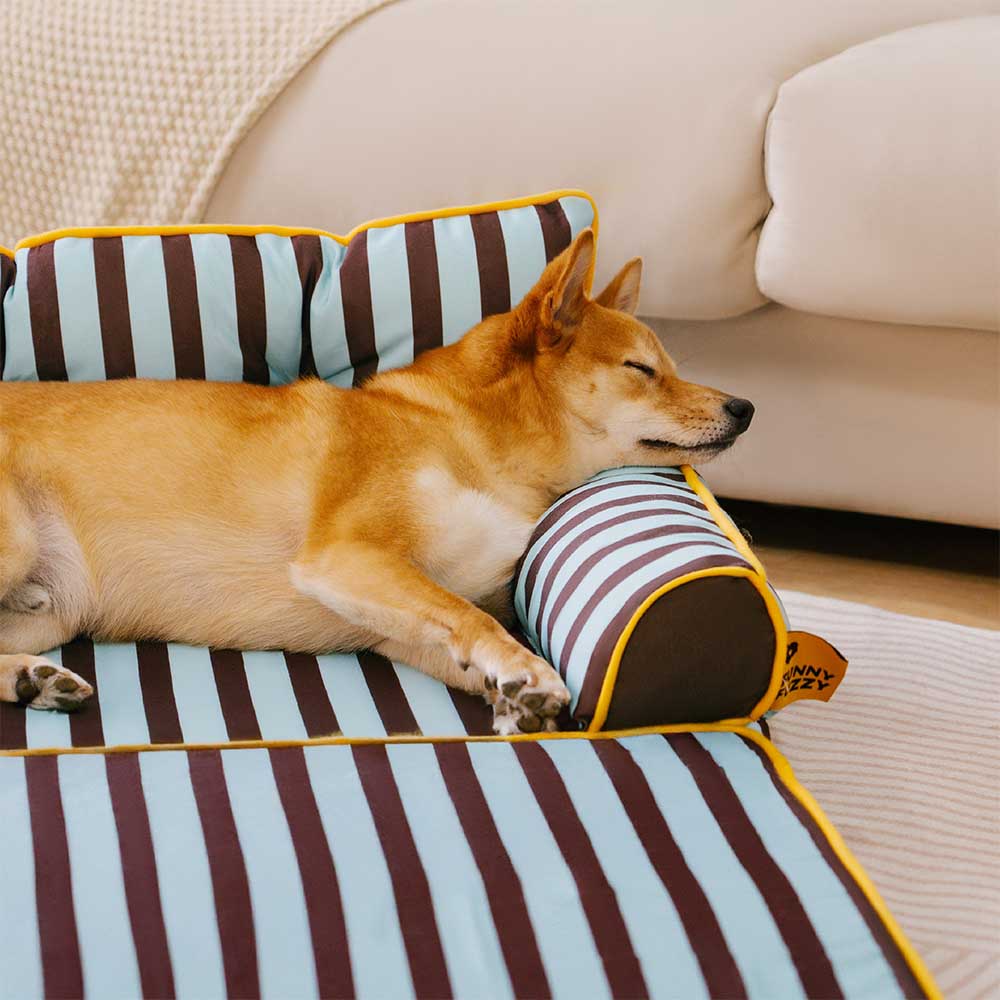 Stripe Waterproof Foldable Dog Sofa Bed - Sunny Siesta