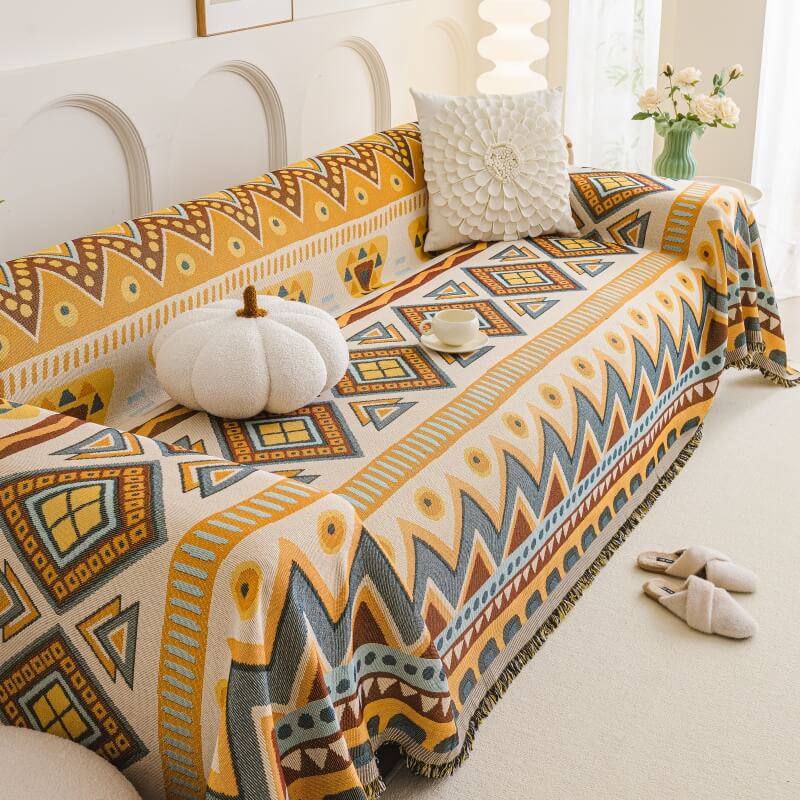 Tropical Style Multi-Purpose Sofa Protection Scratch Resistance Throw Couch Cover