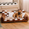Soporte ortopédico de tablero de ajedrez vintage cama de sofá de perros extra grande - sofá King's