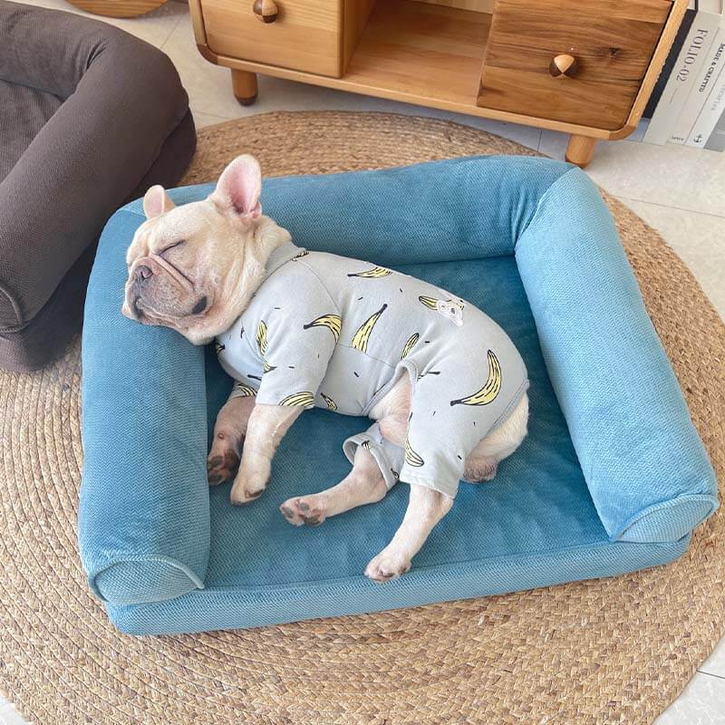 Sofá cama cuadrado para perros extraíble y completamente envuelto