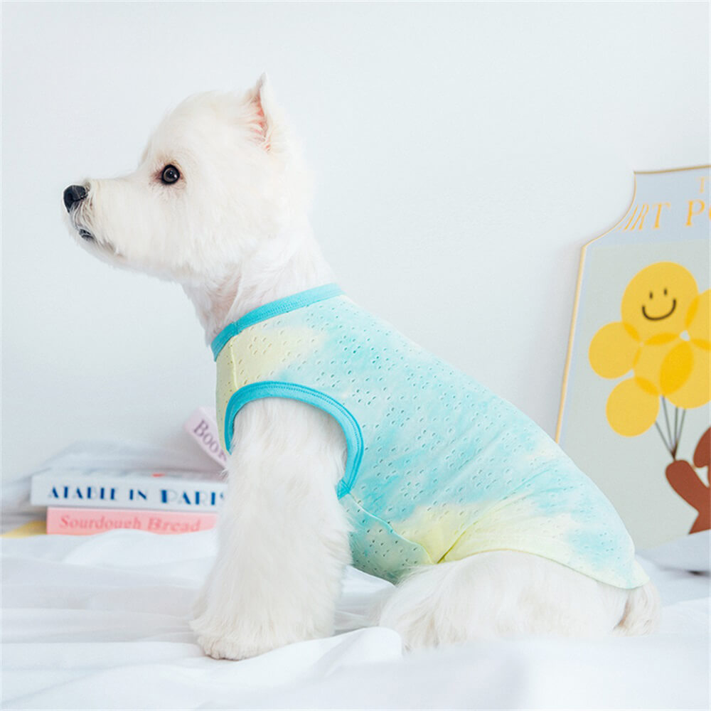 Camiseta sin mangas para perros Tie-Dye: ropa de verano ligera y elegante