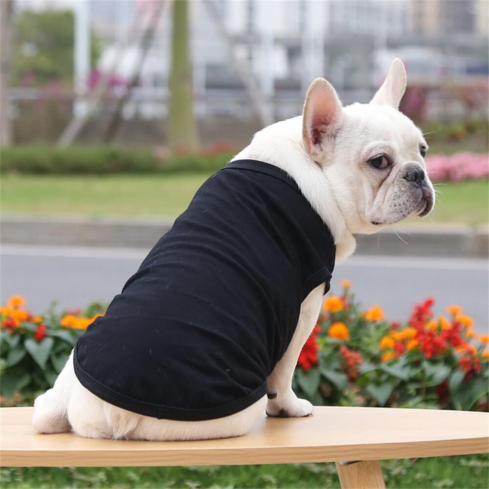 Cotton Solid Color Basic Vest Pet Clothing