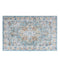 Alfombra vintage de área vintage de color azul y crema: elegancia atemporal para su hogar