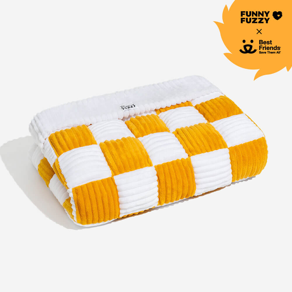 Funda protectora para muebles, color crema, cuadrada, a cuadros, acogedora, para perros