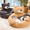 Linda cama de gato de oso de abrazo desmontable