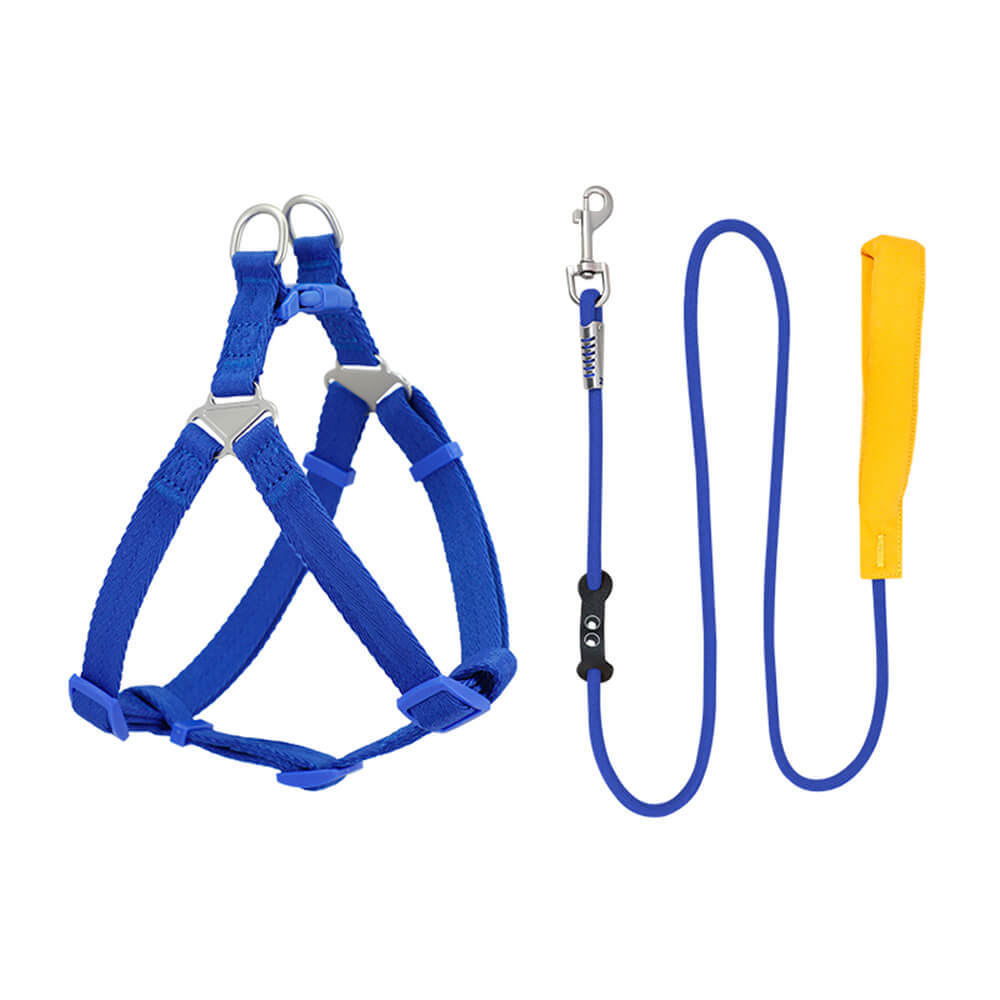 Easy to Wear Adjustable No-Pull Dog Harness Walk Set