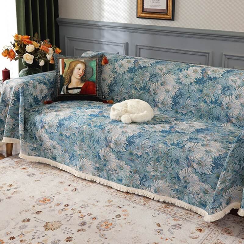 Funda protectora para sofá teñida con hilo Monet Garden
