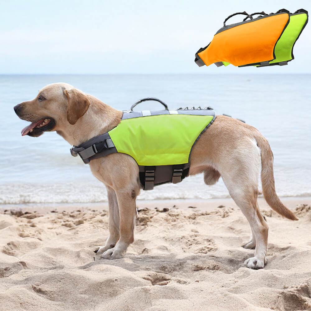 Secure and Buoyant High-Visibility Dog Life Jacket