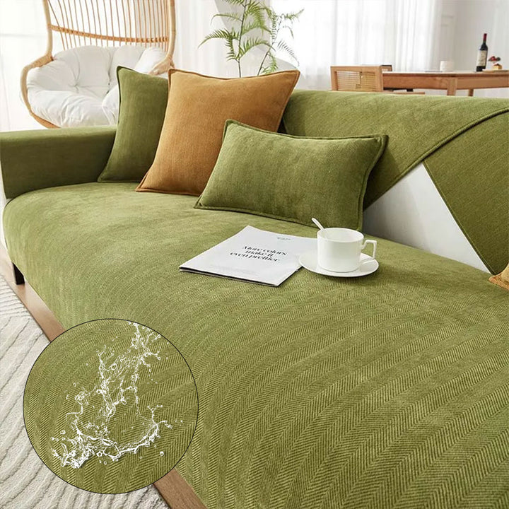 Herringbone Chenille Fabric impermeable y cubiertas de sofá antifoulados