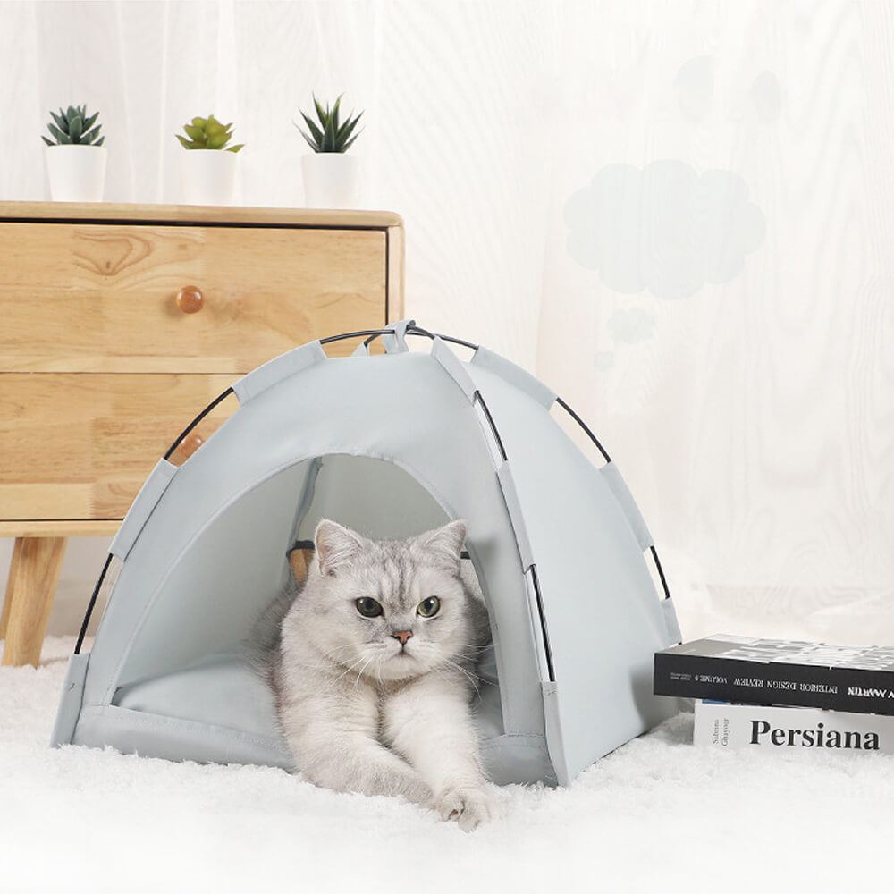 Cama plegable para tienda de campaña para gatos para acampar en el interior