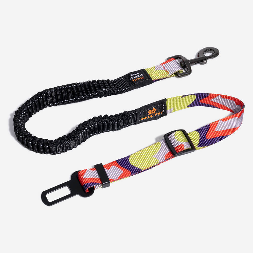 Cinturón de seguridad de coche ajustable de los accesorios del perro fresco del amortiguador colorido