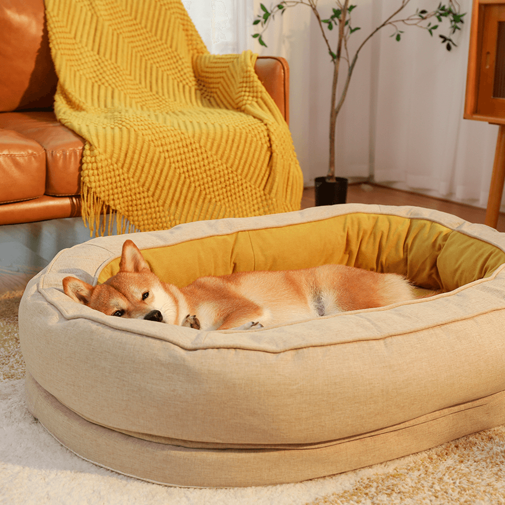 Manta para perros con forma de hoja y cama para perros con forma de donut, regalos de lujo para perros