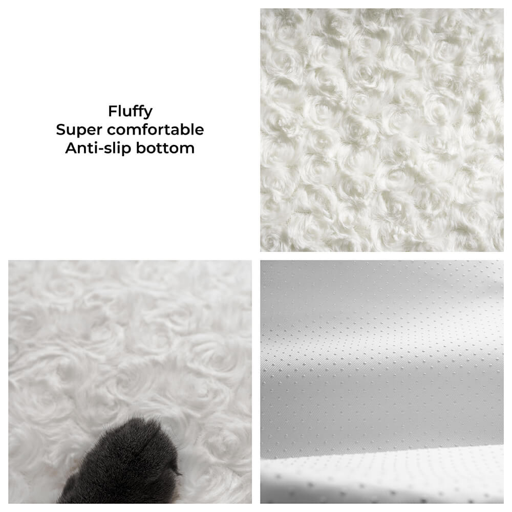 Preciosa y cálida alfombra para mascotas de cordero de lana