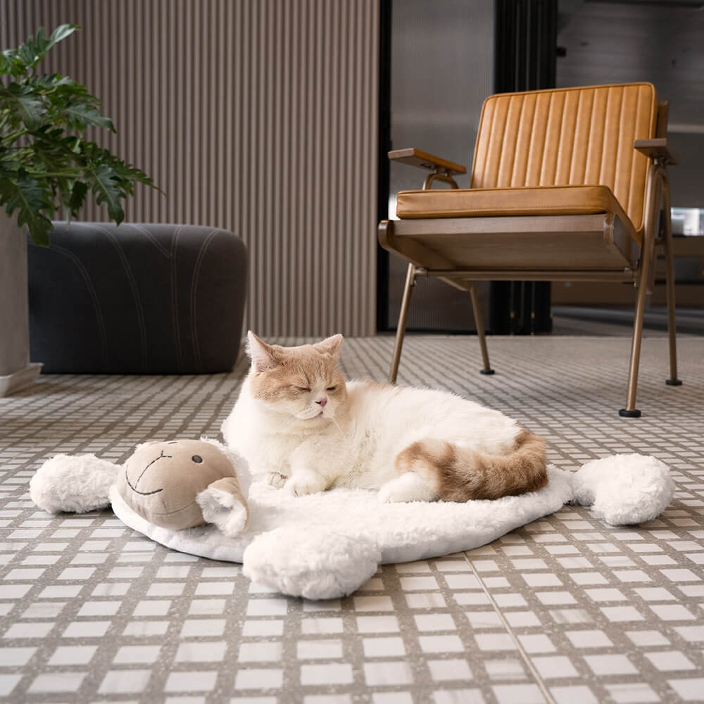 Preciosa y cálida alfombra para mascotas de cordero de lana