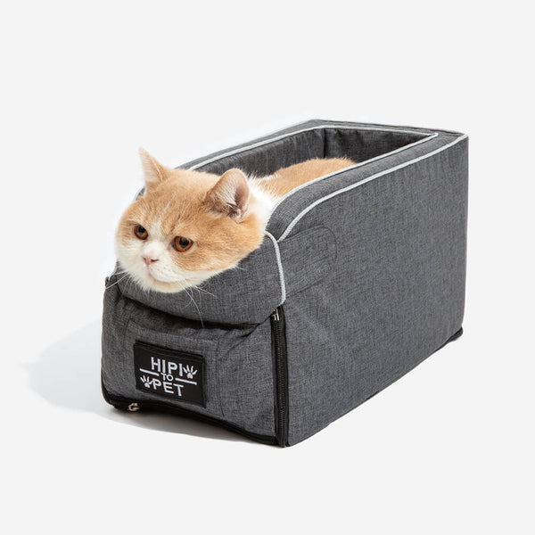 Asiento de auto para mascotas de consola de miradas de gamuza